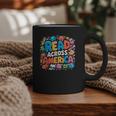 Reads Across Tee America Books Reader Reading Teacher Graphic Print Coffee Mug
