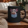 Readsalotl Axolotl Reading Book Lover Reading Pocket Axolotl Graphic Print Coffee Mug
