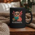 Readsolotl Kawaii Axolotl Reading Book Lover Graphic Print Coffee Mug Readsolotl Kawaii Axolotl Reading Book Lover Graphic Print Coffee Mug