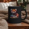 Red Panda Books Lover Reading Bookworm Graphic Print Coffee Mug