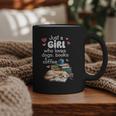 Retro Just A Girl Who Love Dogs Books And Coffee Bookworm Graphic Print Coffee Mug