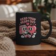 Retro Read Your Heart Out Valentine's Day Teacher Book Lover Graphic Print Coffee Mug Retro Read Your Heart Out Valentine's Day Teacher Book Lover Graphic Print Coffee Mug