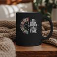 Retro So Many Books Little Time Book Clock Reading Graphic Print Coffee Mug