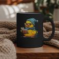 Rubber Duck Reading Book Rubber Duckie Reader Coffee Lover Graphic Print Coffee Mug