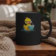Rubber Duck Reading Book Reader Books Rubber Duckie Graphic Print Coffee Mug