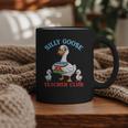 Silly Goose With Books Teacher Club School Educator Graphic Print Coffee Mug