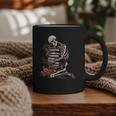 Skeleton Reading Book Halloween Bookworm Bibliophile Reader Graphic Print Coffee Mug