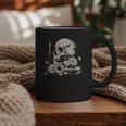 Skull Books Flowers Goth Reader Grunge Dark Alt Aesthetic Graphic Print Coffee Mug Skull Books Flowers Goth Reader Grunge Dark Alt Aesthetic Graphic Print Coffee Mug