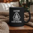 Slippery When Reading Unhinged Book Lover Meme Witty Graphic Print Coffee Mug