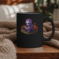 Spooky Grim Reaper Reading A Book Cute Creepy Halloween Graphic Print Coffee Mug