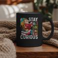 Stay Curious Monkey Reading Book Lover Bookworm Graphic Print Coffee Mug