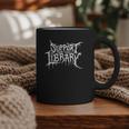 Support Your Local Library Horror Bookworm Graphic Print Coffee Mug