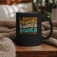 I Survived Reading Banned Books Read Librarian Men Women Graphic Print Coffee Mug I Survived Reading Banned Books Read Librarian Men Women Graphic Print Coffee Mug