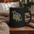 Teachersaurus Dinosaur Teachers Dino Reading Book Librarian Graphic Print Coffee Mug