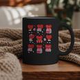 Valentines Day Librarian Heart Reading Book Women Men Kids Graphic Print Coffee Mug
