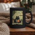 Vintage Japanese Cat Book Lovers Librarian Cat Dad Teacher Graphic Print Coffee Mug