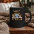Wild About Reading Cute Animal Book Lover Kids Graphic Print Coffee Mug Wild About Reading Cute Animal Book Lover Kids Graphic Print Coffee Mug