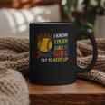 Women's Girls Softball Play Like A Girl Comic Book Pop Art Graphic Print Coffee Mug Women's Girls Softball Play Like A Girl Comic Book Pop Art Graphic Print Coffee Mug