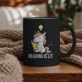 Women's Reading Is Lit Unicorn Library English Teacher Book Lover Graphic Print Coffee Mug Women's Reading Is Lit Unicorn Library English Teacher Book Lover Graphic Print Coffee Mug