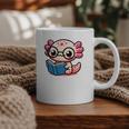 Adorable Book Lover Axolotl With Reading Glasses Cute Graphic Print Coffee Mug Adorable Book Lover Axolotl With Reading Glasses Cute Graphic Print Coffee Mug