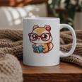 Adorable Book Lover Chipmunk With Reading Glasses Cute Premium Graphic Print Coffee Mug