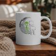 Astronaut Reading Book To Alien Moon Space Women Kids Men Premium Tri-Blend Graphic Print Coffee Mug