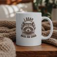 Audio Book Reader Book Lover Raccoon I Read With My Ears Graphic Print Coffee Mug