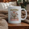 Book Lover Reading Bookish Floral Reading Powers Imagination Graphic Print Coffee Mug