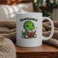 Book Lover Reading Dinosaur Readosaurus Library Graphic Print Coffee Mug