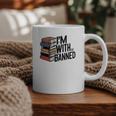 Book Lovers Im With The Banned Books For Reading Librarian Graphic Print Coffee Mug