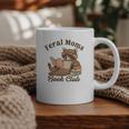 Bookish Feral Moms Book Club Raccoon Mother's Day Bookworm Graphic Print Coffee Mug