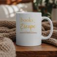 Books Are My Escape Simple Reading Quote Graphic Print Coffee Mug