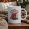 Books Fireworks 4th Of July Bookworm Patriotic Reader Graphic Print Coffee Mug