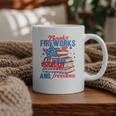 Books Fireworks And Freedom 4th Of July Book Lover Graphic Print Coffee Mug