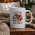 Cozy Readers Book Society Fall Autumn Floral Pumpkin Season Graphic Print Coffee Mug