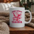 Cupid's Favorite Teacher Valentines Day Heart Book Lover Graphic Print Coffee Mug