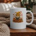 Cute Autumn Gnome Reading Pumpkin Book Lover Graphic Print Coffee Mug