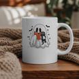 Cute Halloween Ghost Reading Book Graphic Print Coffee Mug