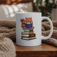 Cute Kawaii Kids Reading Books Glasses Red Panda Lover Graphic Print Coffee Mug Cute Kawaii Kids Reading Books Glasses Red Panda Lover Graphic Print Coffee Mug