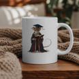Cute Mouse Reading Book Graduation Graphic Print Coffee Mug