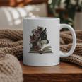 Dog Book Flower Graphic Print Coffee Mug