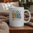 Equal Rights Book Flower Equality Peace Love Kindness Book Graphic Print Coffee Mug