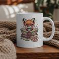 Fox Read Books Be Kind Stay Weird Reader Cute Nerd Bookworm Graphic Print Coffee Mug