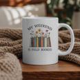 My Weekend Is Fully Booked Cozy Bookish Graphic Print Coffee Mug