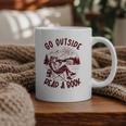 Go Outside Read a Book Vintage Bibliophiles Graphic Print Coffee Mug Go Outside Read a Book Vintage Bibliophiles Graphic Print Coffee Mug