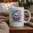 A Good Day To Read a Book Reading Eagle With American Flag Graphic Print Coffee Mug