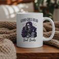 Good Girls Read Bad Books Sarcastic Skeleton Goth Skull Graphic Print Coffee Mug Good Girls Read Bad Books Sarcastic Skeleton Goth Skull Graphic Print Coffee Mug