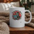 Grim Reaper Reads a Book Graphic Print Coffee Mug