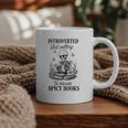 Introvert Read Spicy Books Lover Bookworm Skeleton Reading Graphic Print Coffee Mug