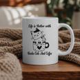 Life Is Better With Books Cats And Coffee Shirt Graphic Print Coffee Mug